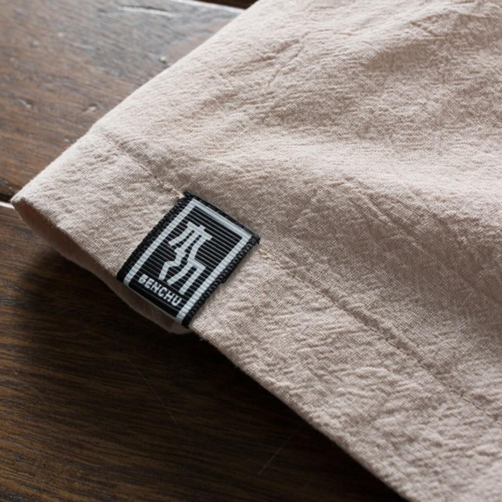 Мужские летние новые хлопковые и конопляные длинные брюки с короткими рукавами, модный удобный костюм