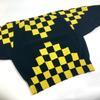 Louis Vuitton apparel checkerboard knit Long sleeve sweater Yellow x Black