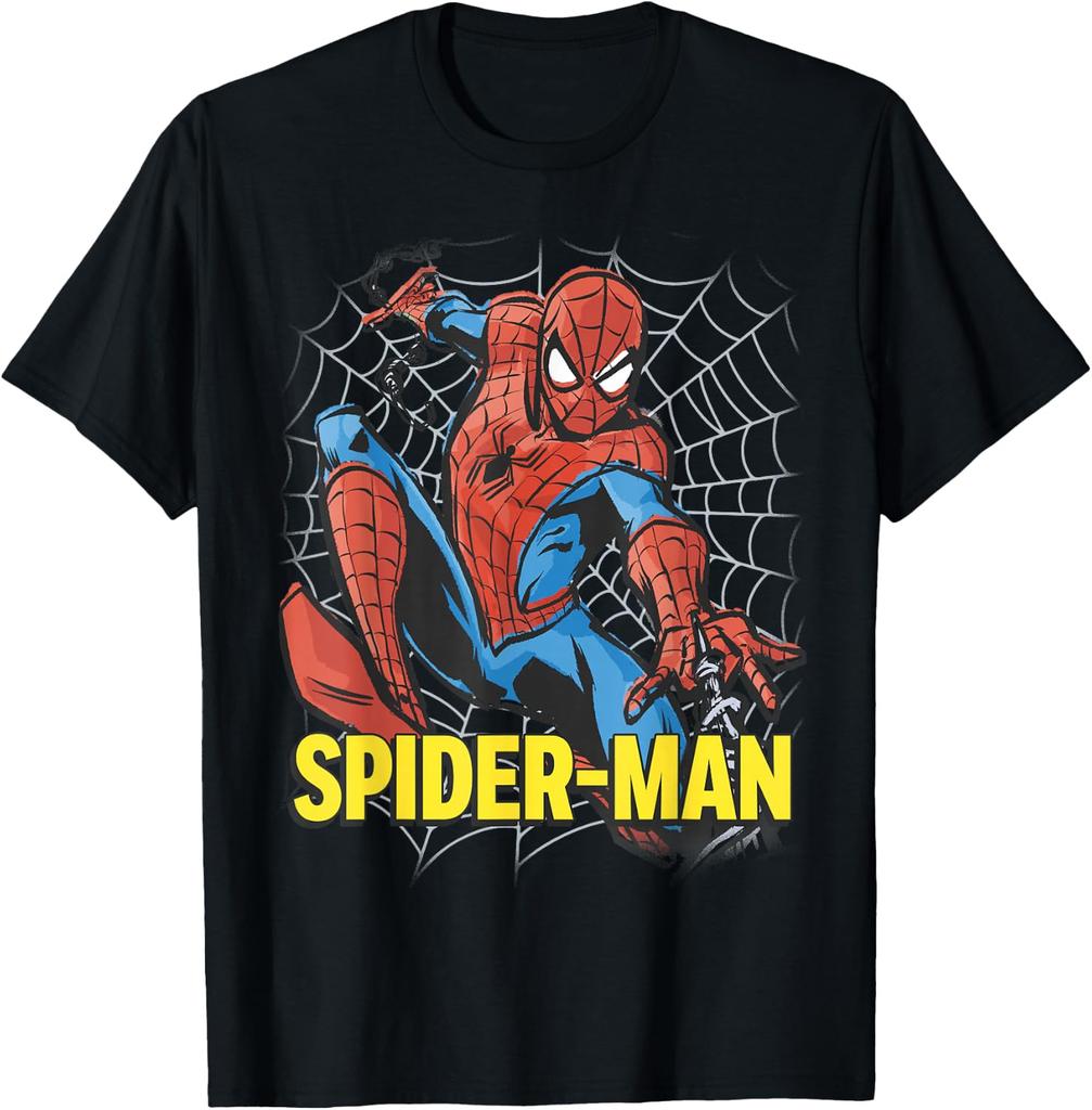 Spider-Man Water Color Art Style Spidey Web Swinging T-Shirt Unisex