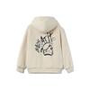 X Disney Co-Branded Sports Lifestyle Series Cartoon Embroidery Fleece Loose Hoodie With Plush Lining Women Tops Swan-White AWDR684-1