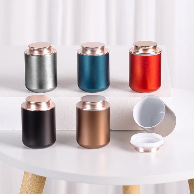 Portable Mini Tea Tin Can Creative Sealed Tea Storage Jar Empty Metal Container for Home Kitchen
