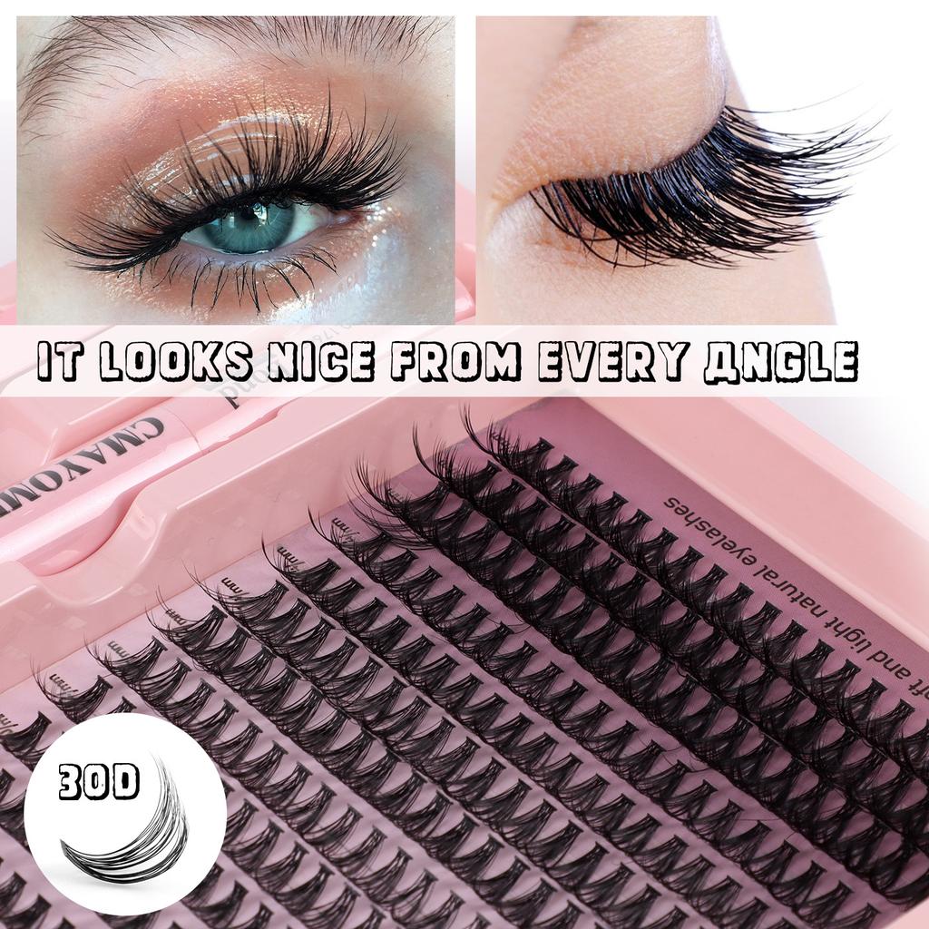 Segmented 10D-100D False Eyelashes DIY Kit, D Curl, Cluster Lashes, Natural & Voluminous