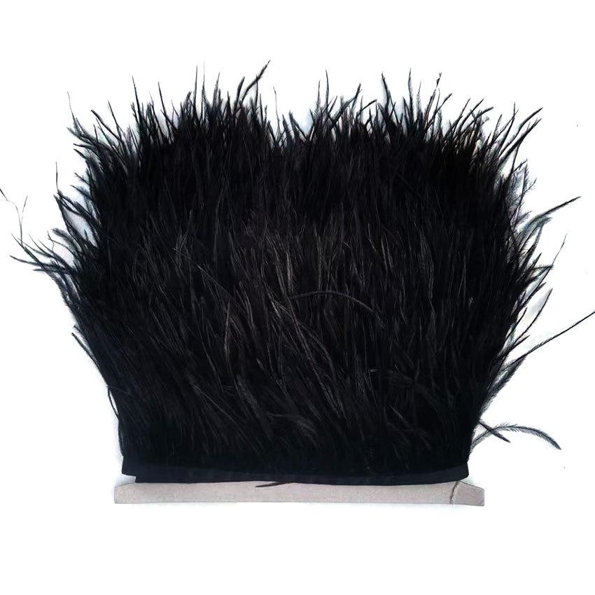10-15Cm Ostrich Hair Cloth Strap Clothing Skirt Down Jacket Cuffs Diy Accessories Accessories Fur Collar Ostrich Feathers