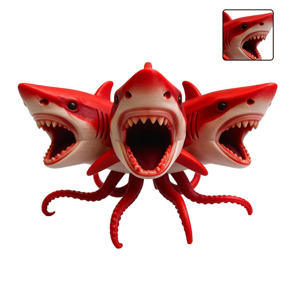 New Bloop Sea Monster 3D printed Flexible Fidget Toy Horror Ocean Monster Collectible Model Toys for Desk Decor Gothic Fans
