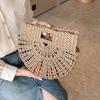 Bohemian Large Capacity Beach Bag Women's Straw Bag Stylish Handbag Natural Grass Hand Woven Designer Female Basket Shoulder Bag