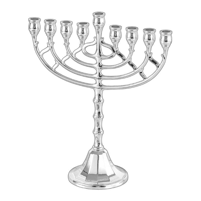 9 Branch Hanukkah Menorah Candle Holders for Shabbat,Tabernacle, Menorahs Chanukah Party Supplies Housewarming Present