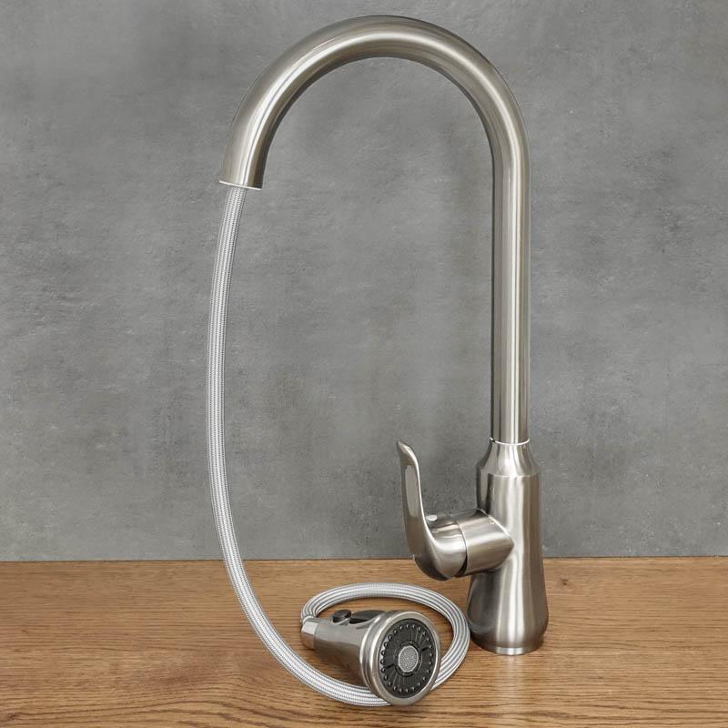 SLENDER steel standing kitchen tap