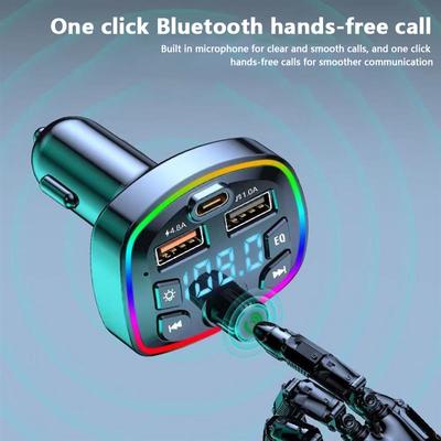 Q7 Bluetooth 5.0 автомобильное зарядное устройство автомобильный Fm-передатчик Bluetooth Hands Free светодиодный фонарь Mp3-плеер True 3.1A двойной порт USB Pd зарядка