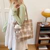 Small Fresh Bag Vintage Plaid Shoulder Bag Women's Work Handbag Pastoral Bag Women