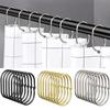12 Pcs Metal Shower Curtain Rings Glide Smoothly Shower Curtain Rod Hangers Shower