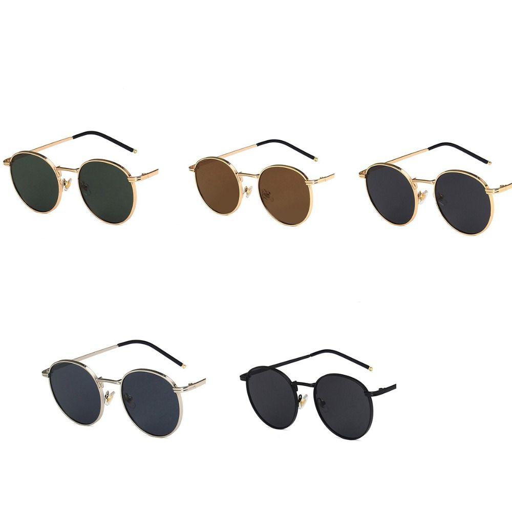 UV Protection Round Frame Sunglasses Punk Vintage Eyewear Cool Ins Sunglasses Female