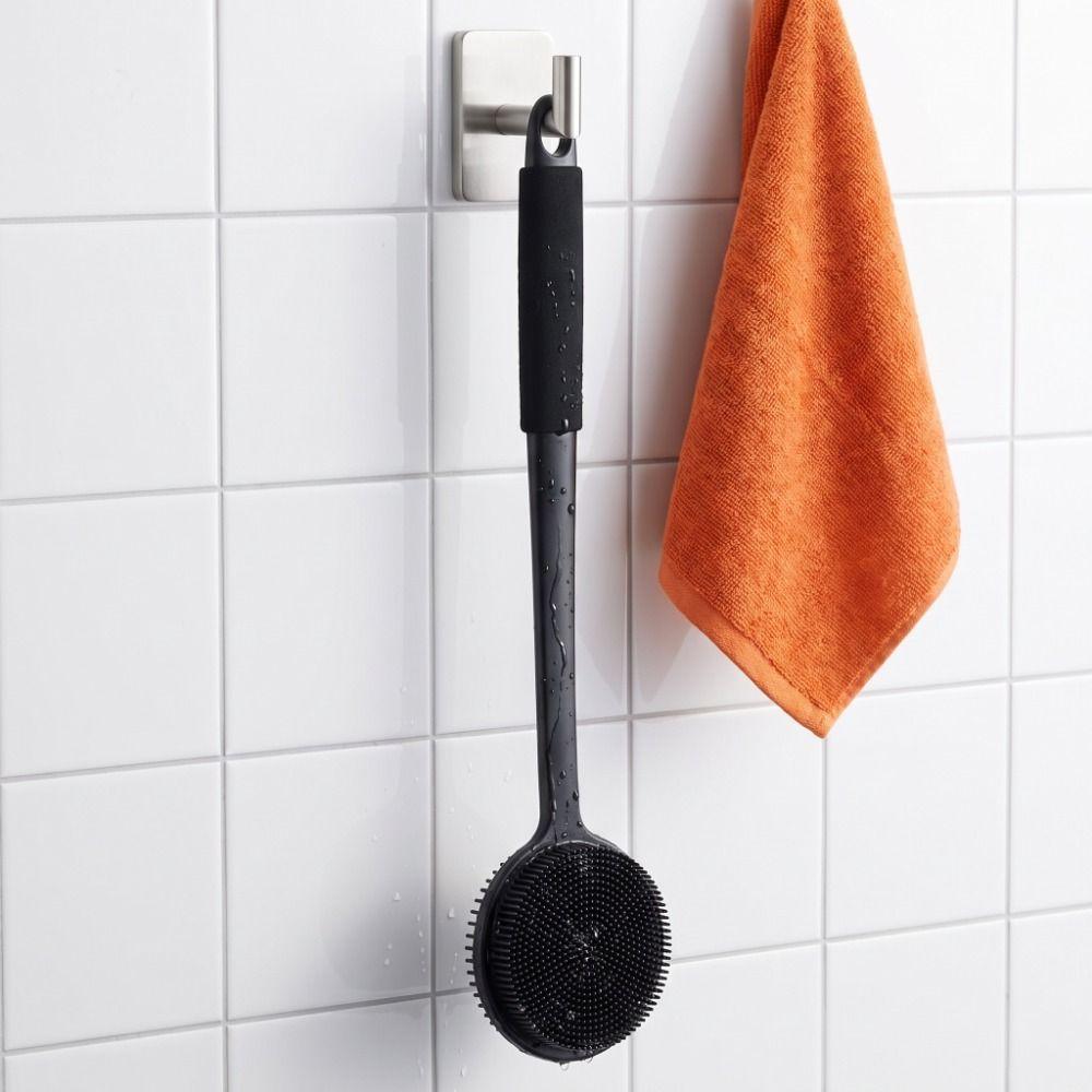 Long Handle Silicone Body Brush Double-Sided Exfoliating Brush Bath Back Scrubber Bath Time