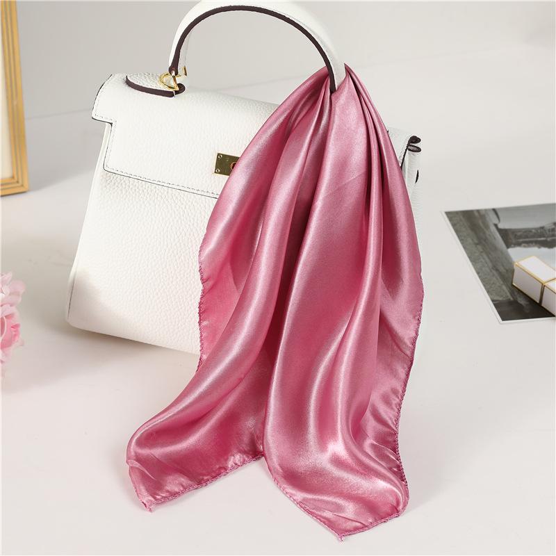 50 * 50cm Spring And Autumn Silk Scarves Versatile Decoration Professional Small Square Scarves Neck Protection Binding Bag