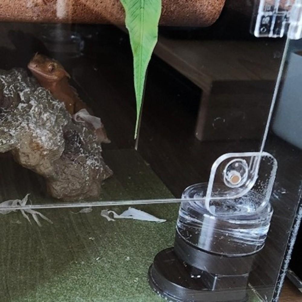 Detachable Reptiles Water Feeder Plastic Turtle Water Bowl Reptile Water Dispenser Tank Landscape