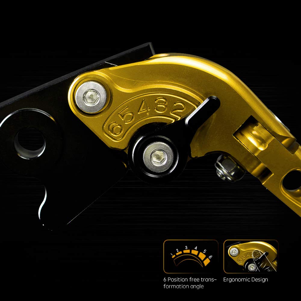6 Adjustable Aluminum Brake Clutch Lever Set Suzuki GSX250R 250 V-Strom DL650 / V-STROM/XT