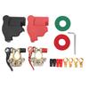 2Pcs Car Battery Terminal Connector With 4 Terminal Black Red Boat Trailer Clamp Connector for SAE O