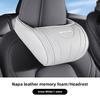 Car Headrest Neck Memory Foam Leather Headrest Accessories Car Hub Cap For Mercedes Benz AMG W214 W205 W204 W206 W213 W212 W211 CU1