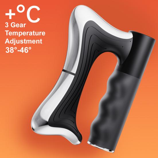 Электрический инструмент для скребкового массажа мышц с подогревом и вибрацией Портативный скребок для массажа Гуа Ша для расслабления всего тела, облегчения боли