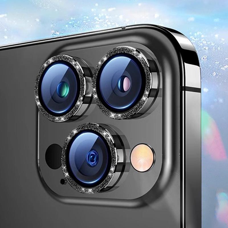 Роскошное защитное стекло для объектива камеры Diamond для iPhone 16 15 14 Plus 13 12 Mini 11 Pro Max, цветная металлическая защитная пленка для объектива