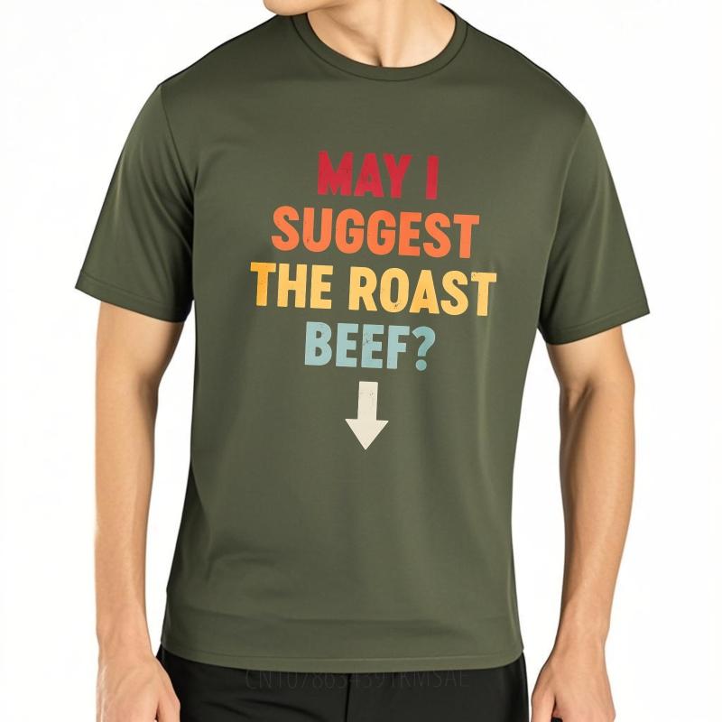 Anime ONeck Unisex Tshirt Oversized Summer Boys T Shirt May I Suggest The Roast Beef Short Sleeve Soft Crew Neck Tee Shirt