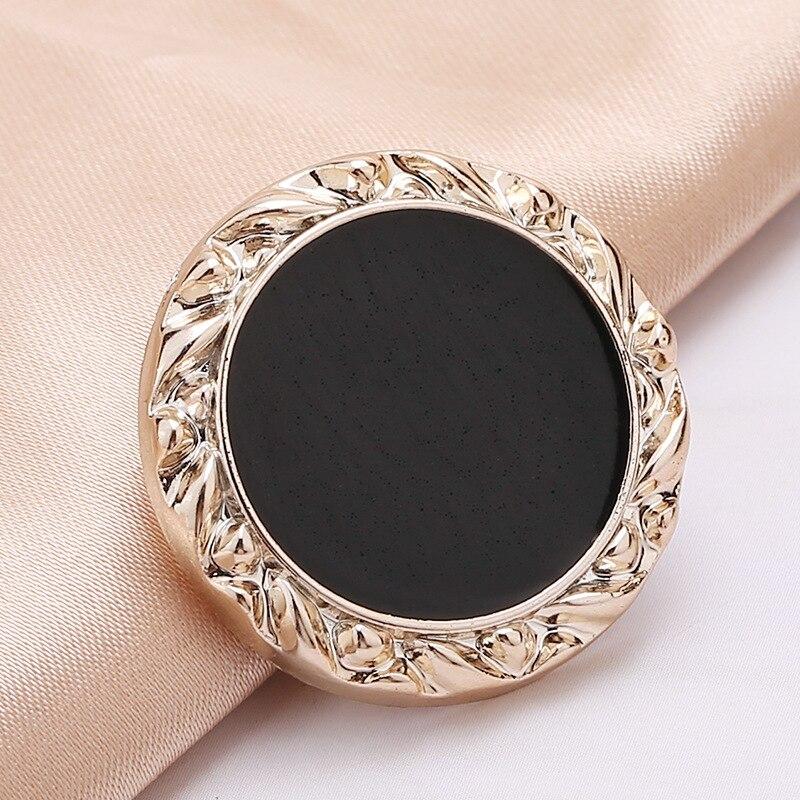 10pcs Pretty Plating Buttons Square Round Buttons Coat Windbreaker Sweater Accessories Various Styles DIY Sewing Supplies