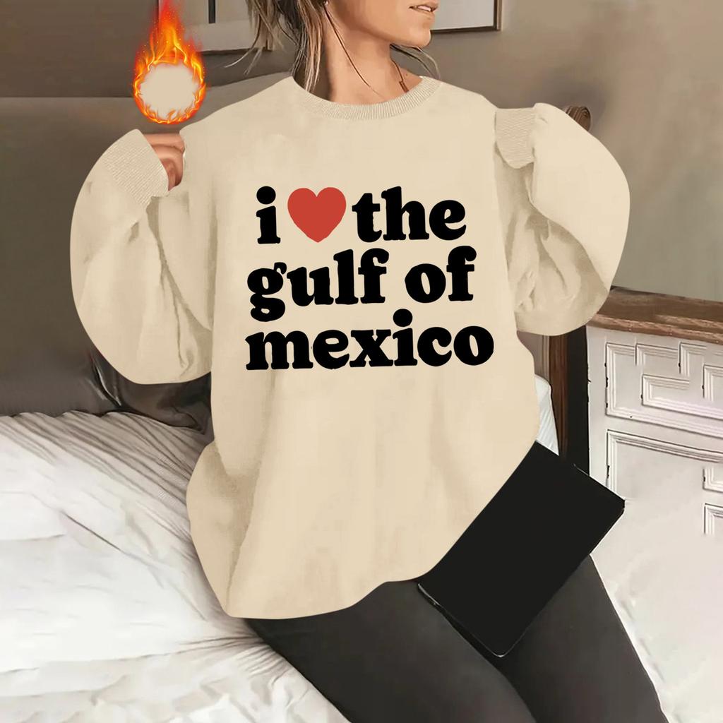 Унисекс офсетный принт круглый вырез свободный свитшот с длинными рукавами