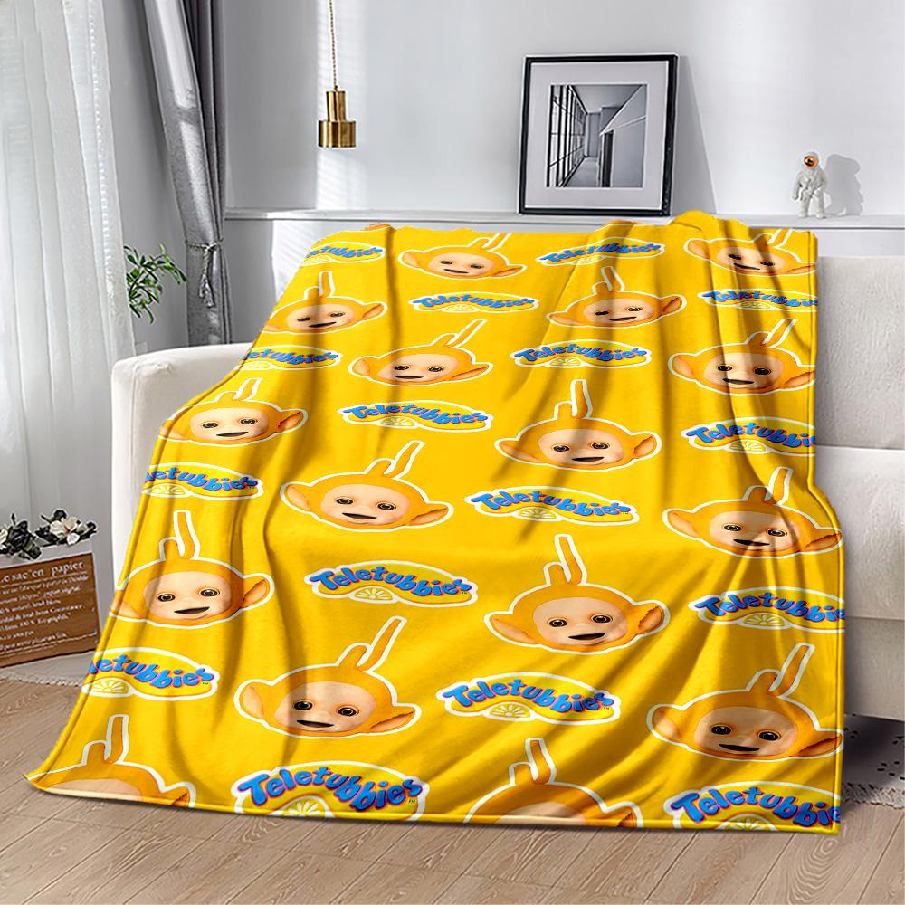 Teletubbies Hearts Blanket Soft & Cozy Perfect for Picnics Bedding Seaside for All Occasions Playful Design Perfect Gift for Relatives and Friends