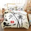 Комплект постельного белья с рисунком из бамбука в китайском стиле, комплект постельного белья для молодежи, комплект постельного белья размера «queen-size», модный комплект постельного белья