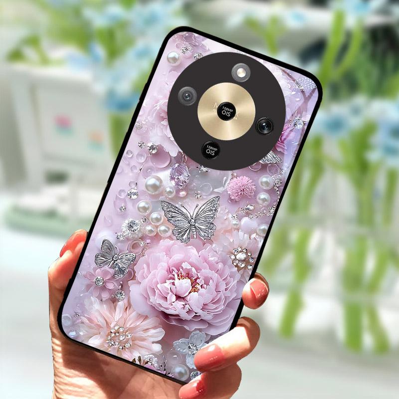 Для Honor X9d HonorX9d Чехол MTN-NX1 Роскошный Расписной Чехол Закаленное Стекло Корпус Телефона Для Honor X 9 D Fundas Coque Защита Камеры