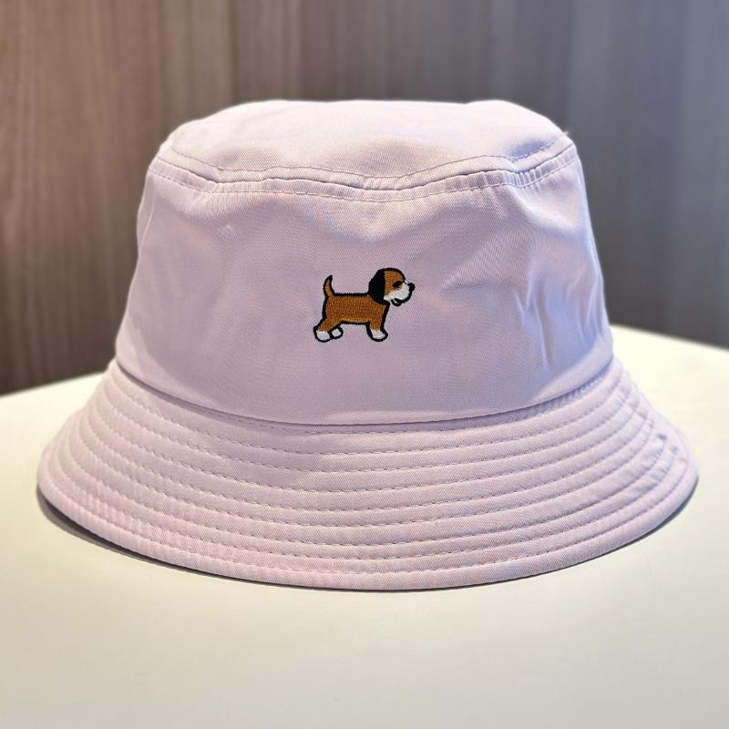 Маленькая свежая вышивка щенок панама женская летняя универсальная модная солнцезащитная шляпа от солнца