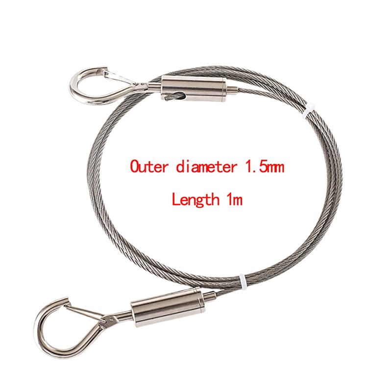 Регулируемая автоматическая система подвешивания на веревке с пружинным крючком из проволочного троса, код подвесного троса из нержавеющей стали