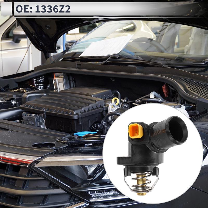 X Autohaux Engine Coolant Thermostat Housing Assembly for Peugeot 1007 2005-2017