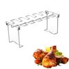Chicken Leg Wing Grill Rack Multi Slots Barbecue Poultry Chicken Leg Roaster Foldable Stainless Steel Roaster Stand