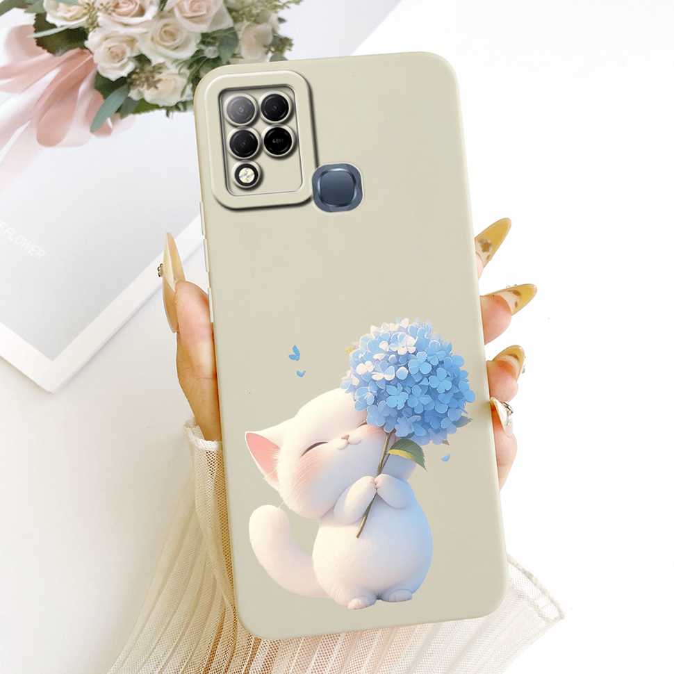 For Infinix Hot 10s Case Fashion Butterfly Painted Soft Silicone Phone Cover For Infinix Hot10s Hot 10s X689B X689 Cases