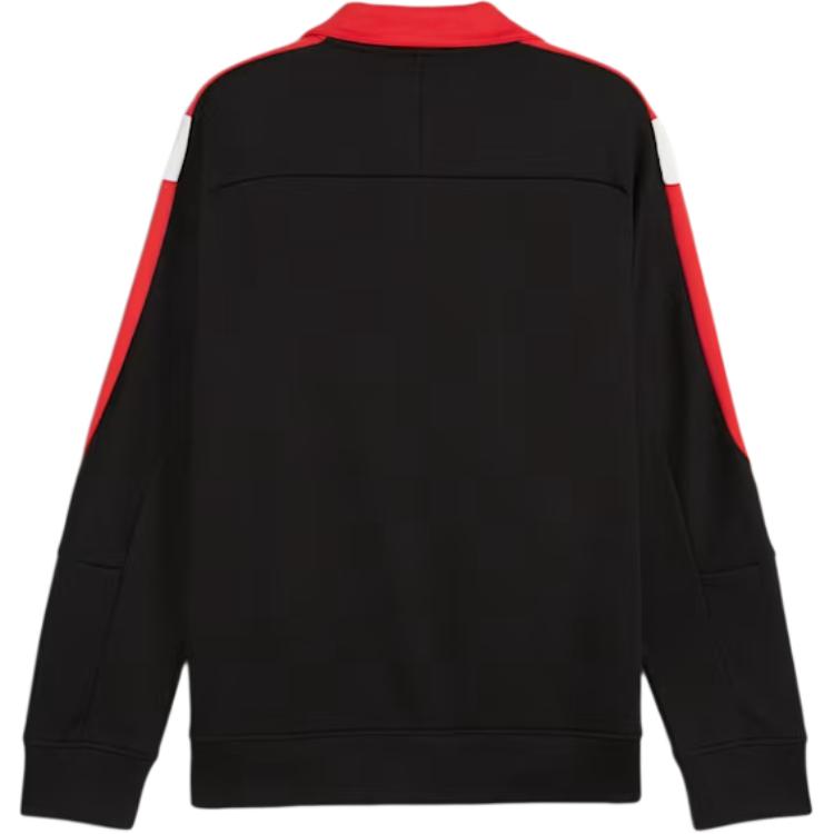 Puma Color Block Outdoor Casual Sports Zip-Up Stand Collar Racing American Vintage Jacket Men Jacket Black 625662-01