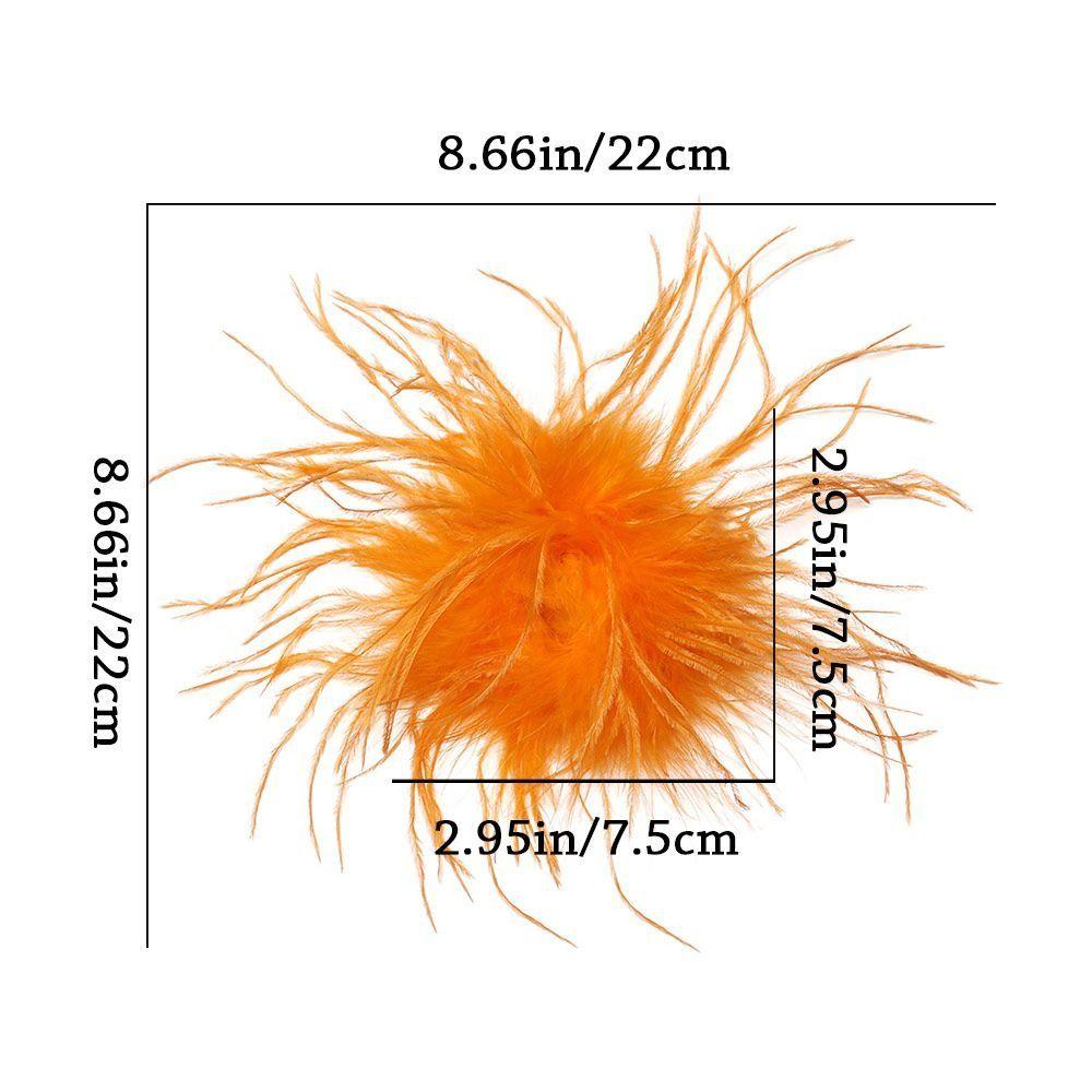 Lightweight Ostrich Feather Brooch Anti-slip Sweater Coat Pin 2024 Dress Suit Corsage  for Women