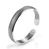 Retro Thai Silver Heart Sutra Bracelet Women's Personality Design Woven Surface Open Bracelet Trendy Men's Retro Ethnic Creative Jewelry