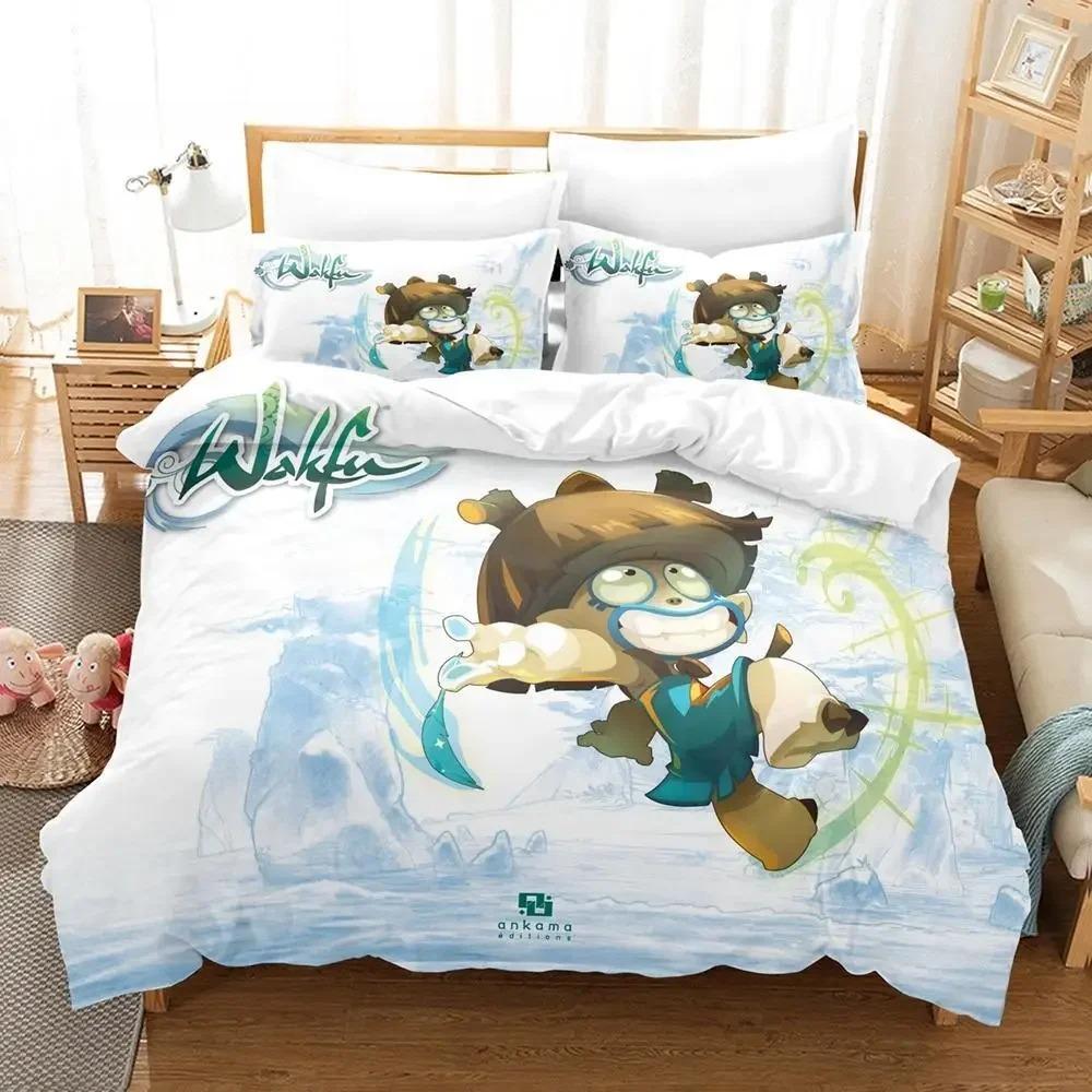 SkinFriendly Elegant Single Twin Full Queen King New Wakfu Size Bed Adult Kid Bedroom Sets 3D Print Quilt