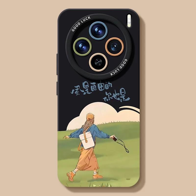 Летний чехол для мобильного телефона для vivox300pro бесплатная девушка x200/100ultra силиконовый чехол с ремешком S20