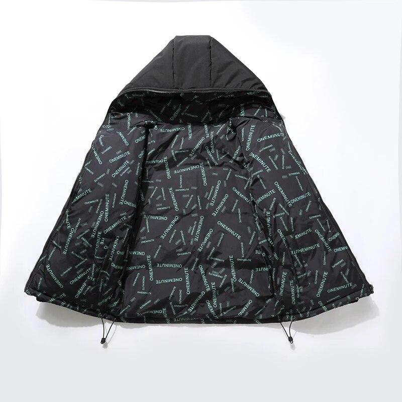 Зимние мужские парки, толстая теплая повседневная двусторонняя куртка, ветровка с капюшоном и подкладкой на молнии, термопальто размера плюс 8xl