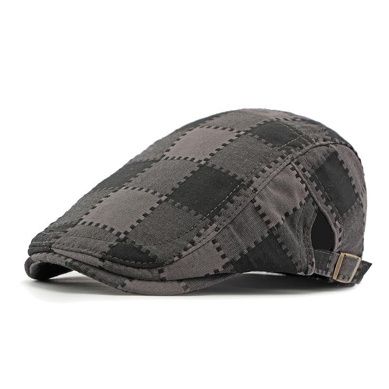 Женская кепка с козырьком, мужская клетчатая кепка, весна-осень, кепка-ушанка, кепка-солнцезащитная кепка