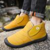 Fashion Slip-On Anti Male Winter Shoes Waterproof Men's Snow Boots Outdoor Hiking Cotton Shoe Fleece New In Fur Brands Comfortable Work