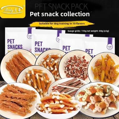 Лакомства для питомцев: Собачьи прорезывателиПеченье Куриные обертки вокруг молочных палочек Куриные грудкиГовяжьи полоски Кошачьи лакомства