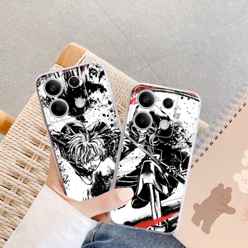 Мягкий прозрачный силиконовый чехол с рисунком аниме для Xiaomi Redmi Note 13 14T 15 Samsung A55 A35 S24 FE iPhone Huawei Honor Camera Защитный противоударный чехол