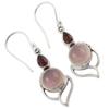 Wedding Jewelry Hook Multi-Gemstone Ear Stud Moonstone Earrings Opal Stone Garnet Ruby Chalcedony