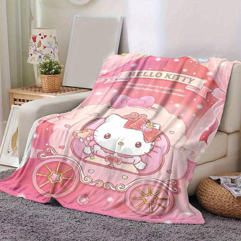 1pc, Sanrio Hello Kitty Home Decor: Cozy Flannel Blanket for Bedroom, Living Room, Travel, Camping, Car, Beach, Office Naps, Perfect Gift & Outdoor Th