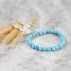 Eigado Larimar 7mm Inner Diameter Healing Natural Power One of the Three Greatest Healing Stones Bracelet, Beads, 13.6g, 16cm, Stone, Stone, Stone,