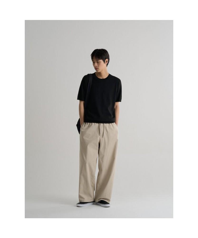8SECONDS Formal Round Neck Short Sleeve Knit Black