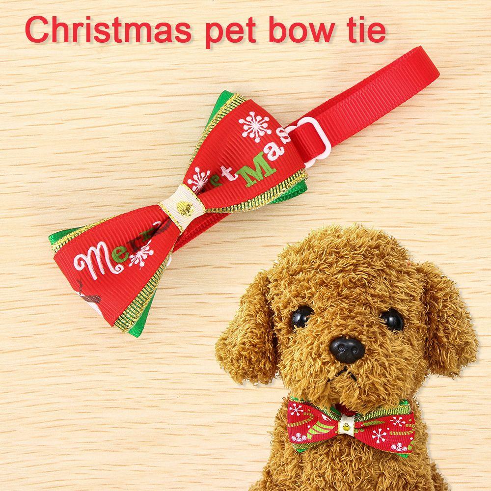 Party Decor Grooming Adjustable Bowknot Collar Dog Bow Tie Pet Christmas Necktie Cat Choker