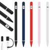 4 In 1 Colorful Soft Silicone Cover For Apple Pencil 1st Generation Case For iPad Tablet Touch Pen Stylus Protective Sleeve Case